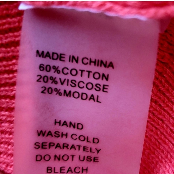 Vince Camuto Women's Sweater, Cotton/Viscose/Modal, Coral/Pink, Petite XS - Picture 8 of 11